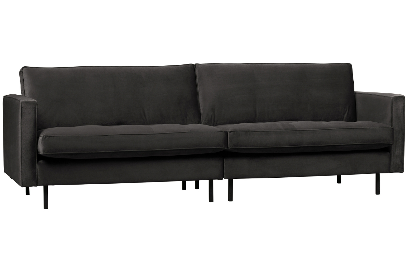 WOOOD Sametová pohovka Raden 275 cm s prošíváním