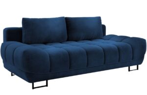 Windsor & Co Královsky modrá sametová rozkládací pohovka Cirrus 215 cm