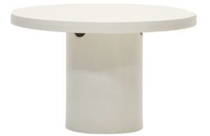 Kave Home Bílý cementový zahradní stůl Aiguablava 120 cm
