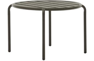 Kave Home Tmavě zelený kovový zahradní stolek Joncols 60 cm