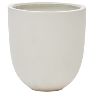Kave Home Bílý cementový zahradní květináč Aiguablava 56 x 54 cm