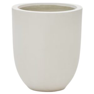Kave Home Bílý cementový zahradní květináč Aiguablava 46 x 39 cm
