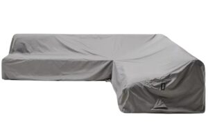 Kave Home Šedý ochranný obal na zahradní rohovou pohovku Iria 330 x 330 cm