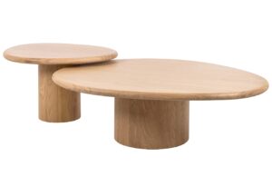 Richmond Set dubových konferenčních stolků Oakley 114x90/70x60 cm