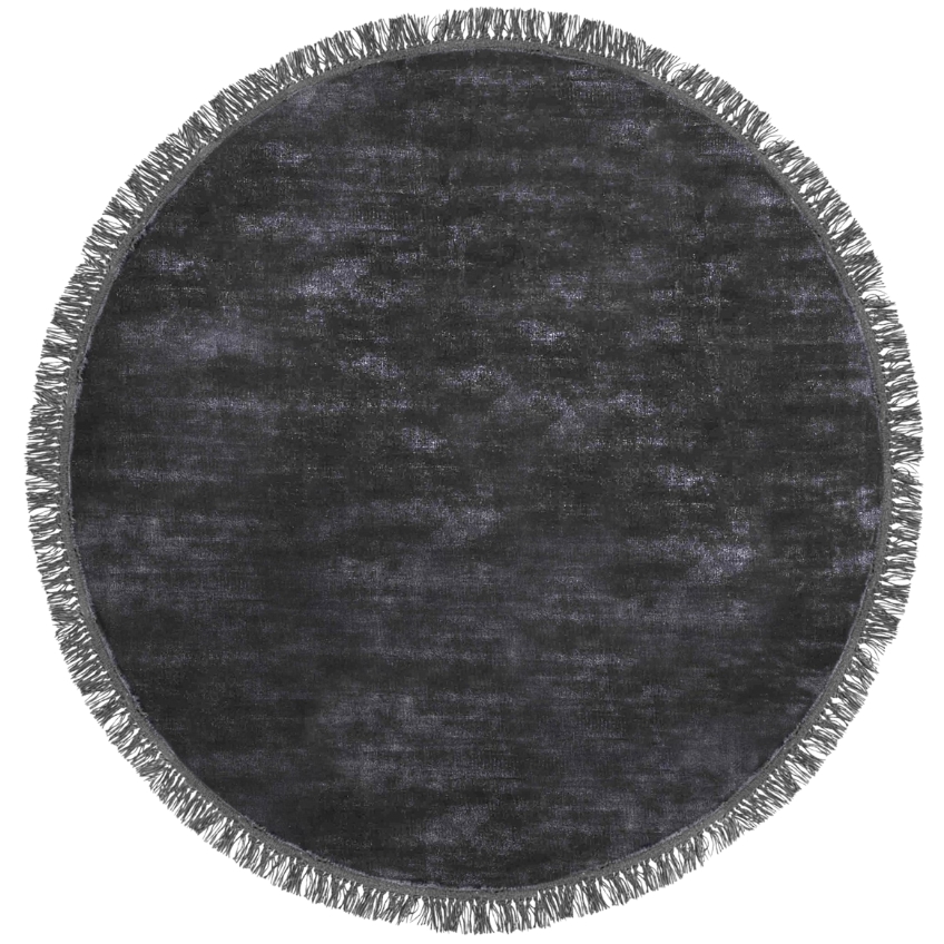 Fargotex Černý kulatý koberec Luna 300 cm
