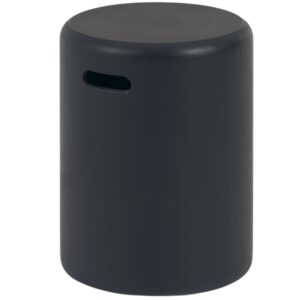 Kave Home Černý betonový zahradní stolek Taimi Ø 35 cm