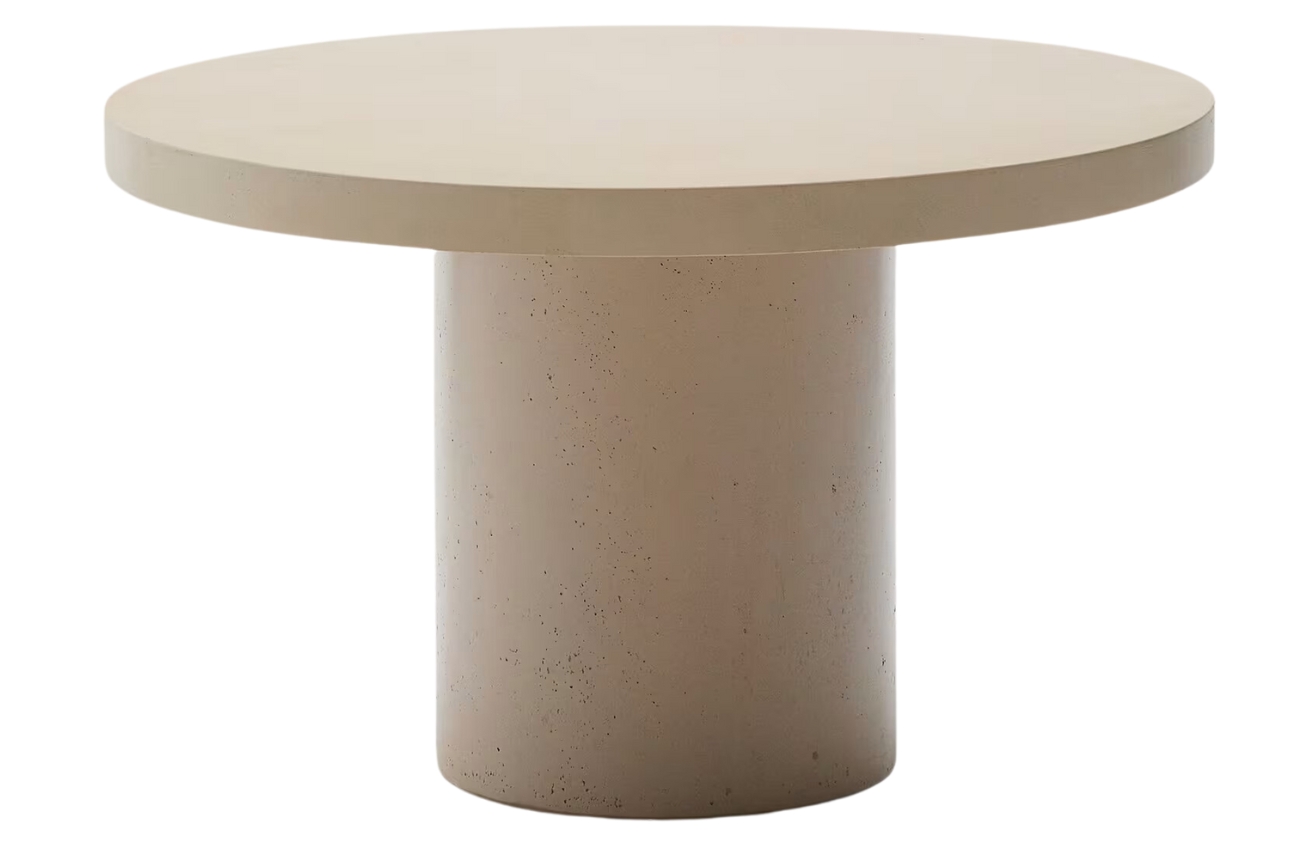 Kave Home Béžový cementový zahradní stůl Aiguablava 120 cm
