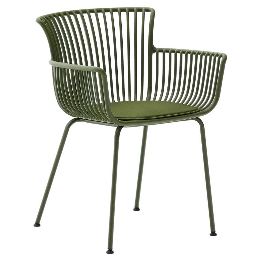 Kave Home Zelená plastová zahradní židle Surpika
