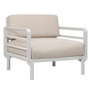 Nardi Béžové zahradní křeslo Maximo Poltrona s bílou podnoží