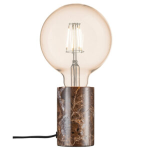 Nordlux Hnědá mramorová stolní lampa Siv
