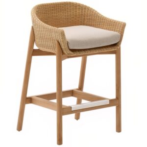 Zahradní barová židle z umělého ratanu Kave Home Galea 75 cm