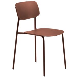 Unique Furniture Terakotově červená plastová jídelní židle Kirkland