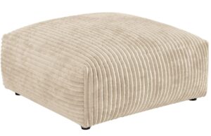 Micadoni Světle béžová manšestrová podnožka Martina 106 x 106 cm