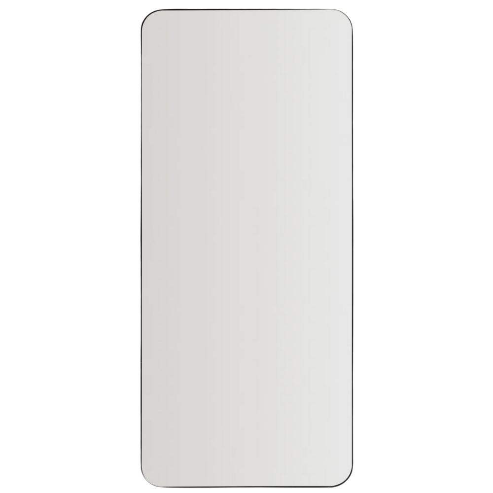 Kave Home Černé kovové závěsné zrcadlo Marco 180 x 80 cm