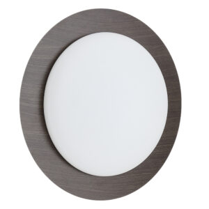 Kave Home Tmavé nástěnné světlo Novae 40 cm s dřevěným efektem