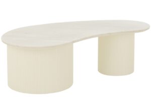 J-line Bílý mramorový konferenční stolek Lagoon 121 x 59