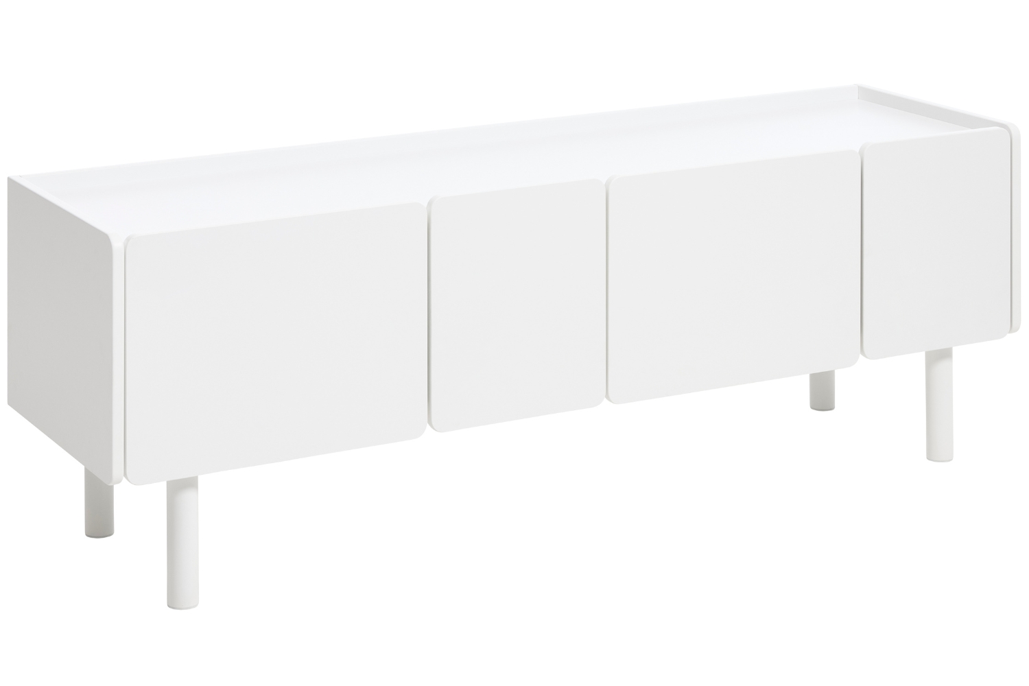 Unique Furniture Bílý lakovaný TV stolek Bera 160 cm