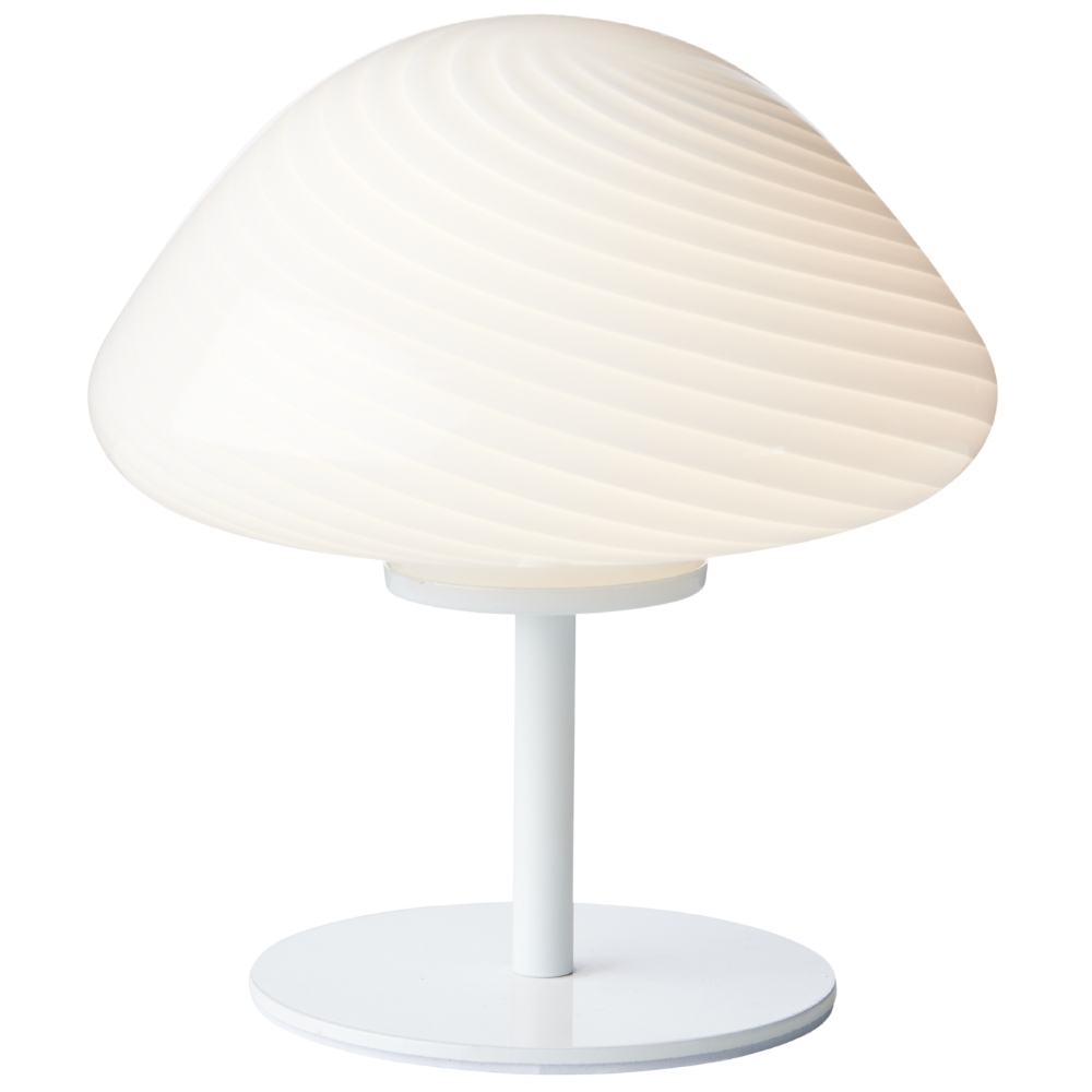 Halo Design Opálově bílá skleněná stolní lampa Mini Mush 17 cm