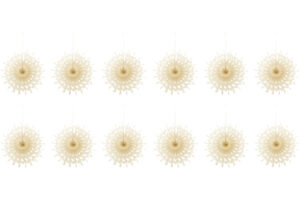 House Doctor Béžové papírové vánoční ozdoby Fold 15 cm