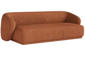 Maison Heritage Terakotově oranžová čalouněná trojmístná pohovka Jane 220 cm