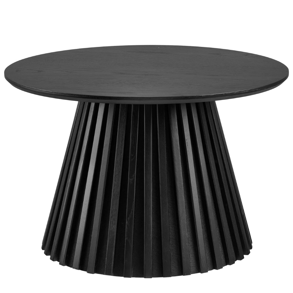 Nordic Living Černý dubový konferenční stolek Osaka 70 cm