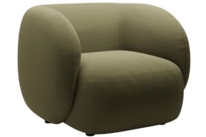 Micadoni Zelené sametové křeslo Kate