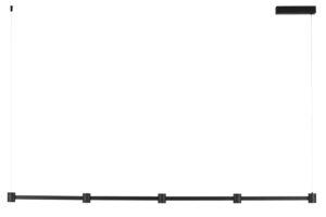 Nova Luce Černé kovové závěsné LED světlo Puize 156 cm