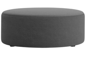 Micadoni Tmavě šedý bouclé taburet Dia 90 cm