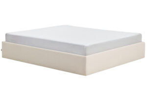 Kave Home Béžová dvoulůžková postel Nelzi 180 x 200 cm s úložným prostorem