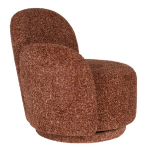 Dutchbone Červené otočné křeslo ROSE