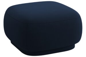 Cosmopolitan Design Tmavě modrá sametová podnožka Camden 65 x 65 cm