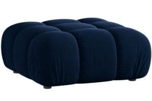 Micadoni Královsky modrá sametová podnožka Bellis 94 x 94 cm