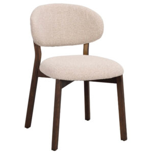 Rowico Béžová čalouněná jídelní židle PATTERSON s hnědou podnoží