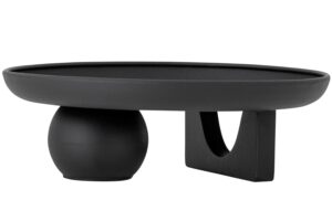 Bloomingville Černý kovový dekorativní tác Dustin 26 cm