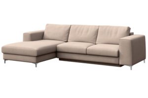 Rodier Béžová sametová rozkládací pohovka Rene 277 cm