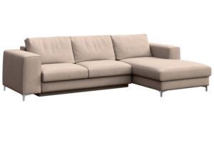 Rodier Béžová sametová rozkládací pohovka Rene 277 cm