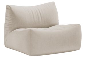 Micadoni Světle béžové sametové křeslo Tove