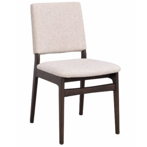 Rowico Světle béžová čalouněná jídelní židle MEDFORD s hnědou podnoží