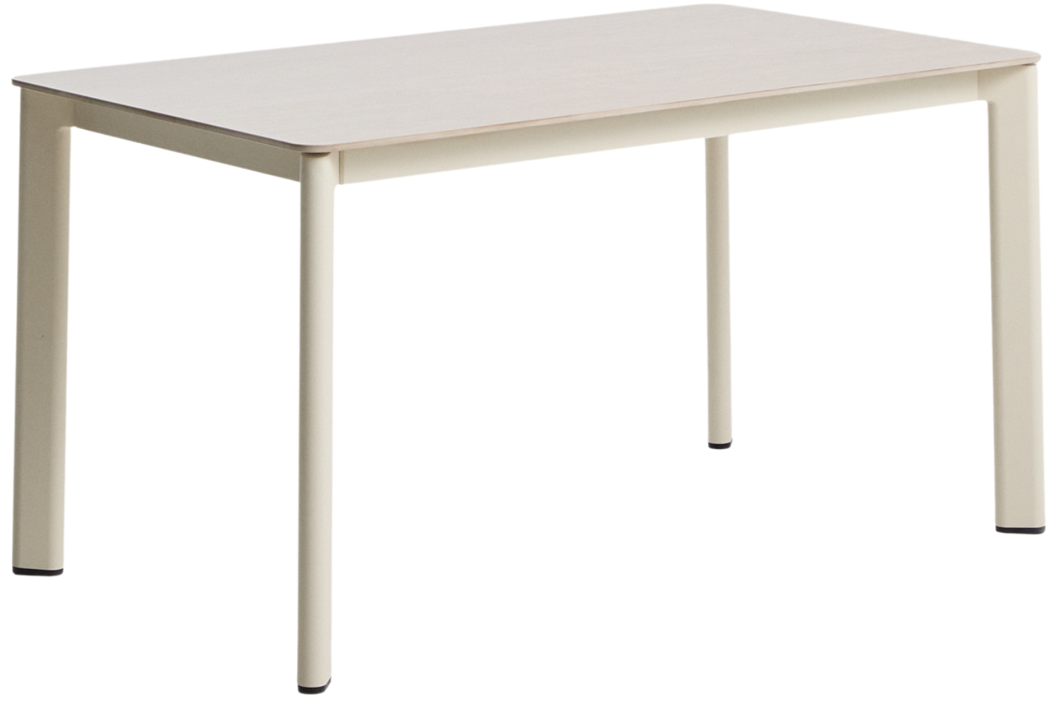 Kave Home Béžový zahradní stůl s keramickou deskou Anafi 140 x 80 cm