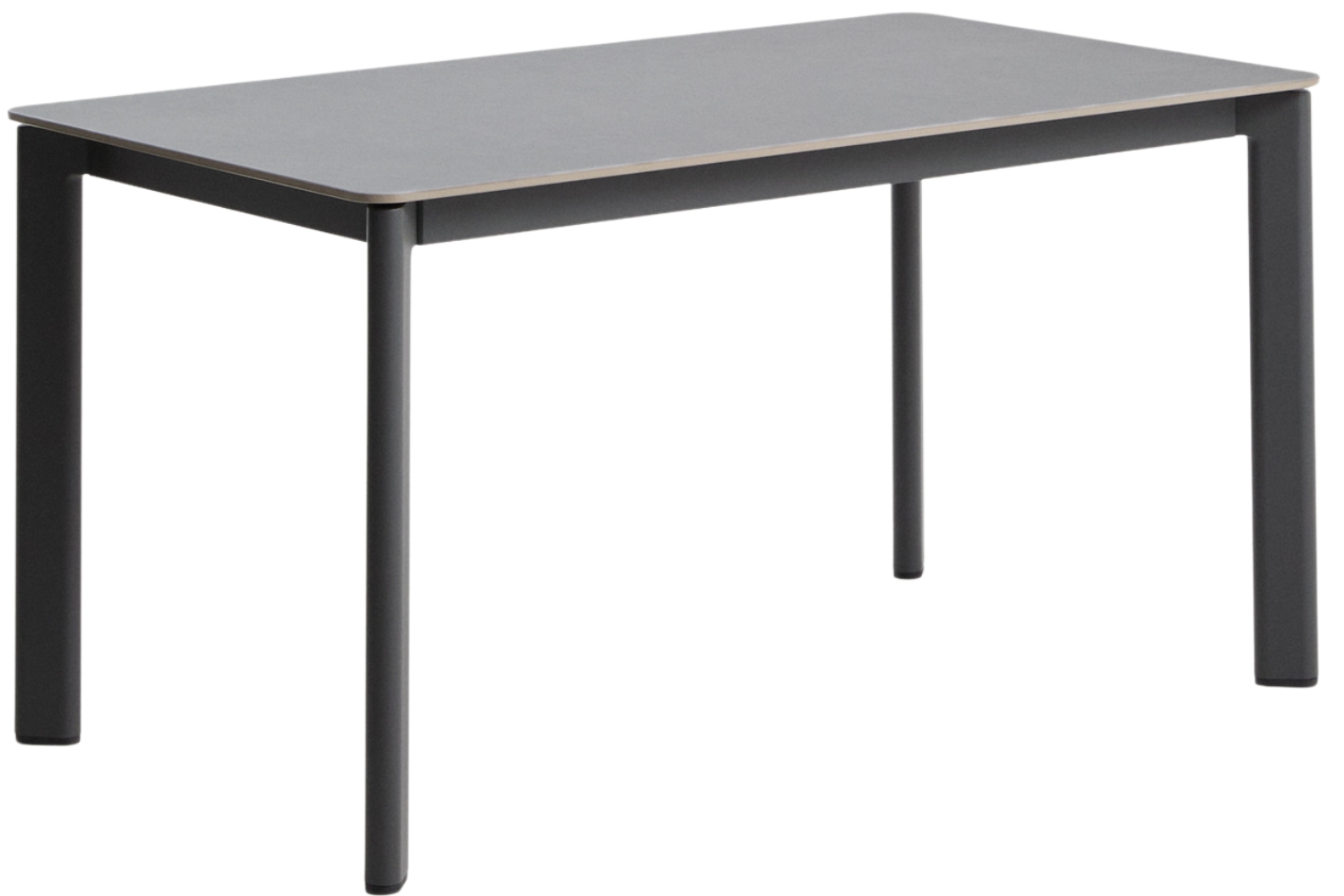 Kave Home Šedý zahradní stůl s keramickou deskou Anafi 140 x 80 cm