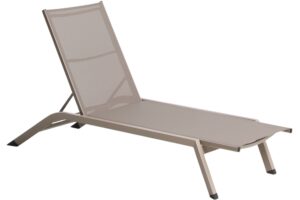 Kave Home Béžové hliníkové zahradní lehátko Capraia