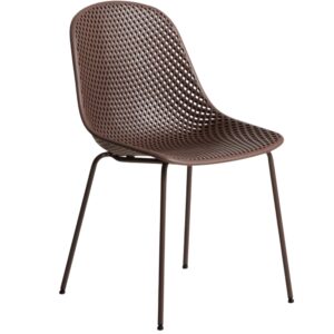 Kave Home Hnědá plastová jídelní židle Quinby