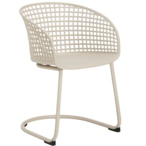 Kave Home Krémová plastová zahradní židle Tenaro