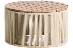 Kave Home Krémový zahradní stolek Dandara 60 cm