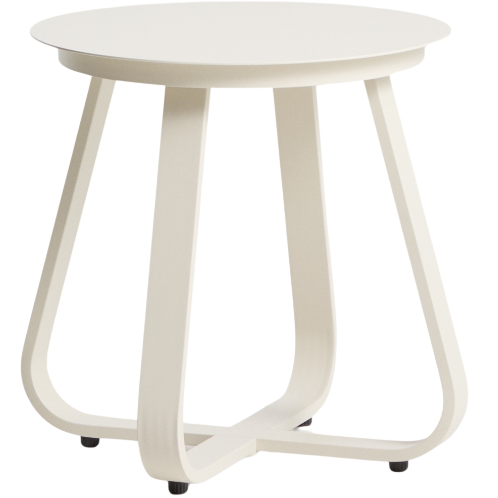 Kave Home Krémový zahradní stolek Tamaris Ø 48 cm