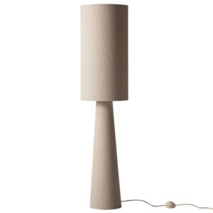 Micadoni Krémově bílá bouclé stojací lampa Delia 130 cm