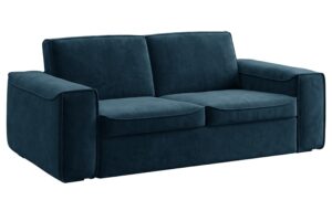 Mesonica Modrá sametová rozkládací pohovka Munro 205 cm