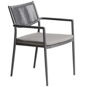 Kave Home Šedá kovová zahradní židle Argasi