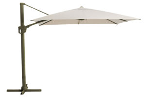 Kave Home Béžovo-zelený slunečník Noli 300 x 300 cm