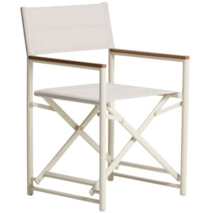 Kave Home Krémová skládací zahradní židle Tisno